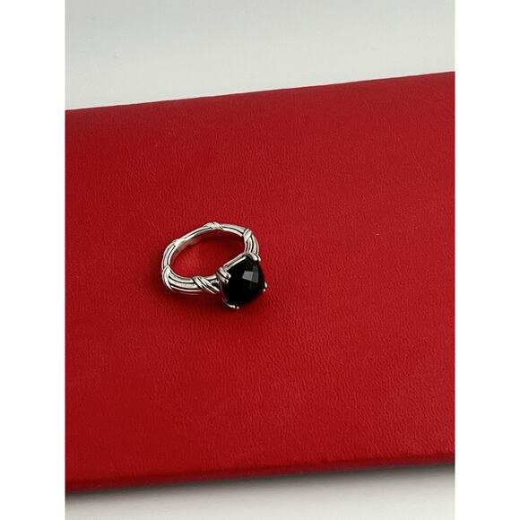 Peter Thomas Roth Onyx (4 ct) Sterling Silver Ring Sz 7 Luxury Designer Elegant - Picture 3 of 14